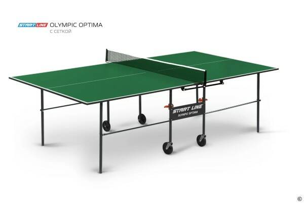 Теннисный стол Olympic Optima Зелёный с сеткой
