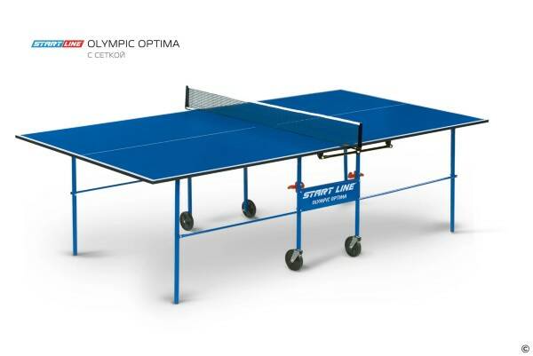 Теннисный стол Olympic Optima Синий с сеткой