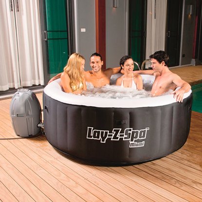 Бассейн надувной круглый Bestway Lay-Z-Spa Miami 180х66 см Бассейн надувной круглый Bestway Lay-Z-Spa Miami 180х66 см